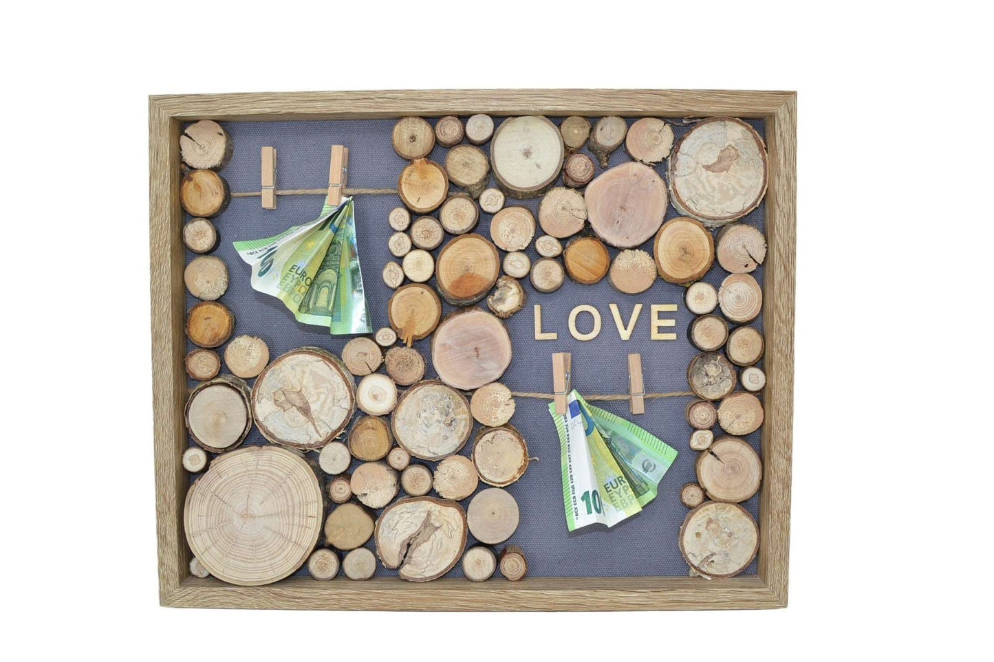 3D Holzbild "Love" als Geldgeschenk