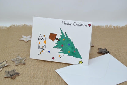 Weihnachtskarte Motiv "Meowi Christmas"